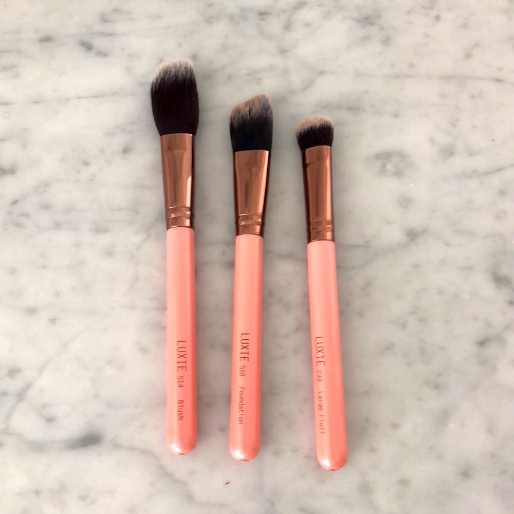 Luxe makeup brushes